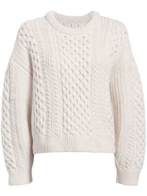 another tomorrow cable-knit wool jumper - Neutrals