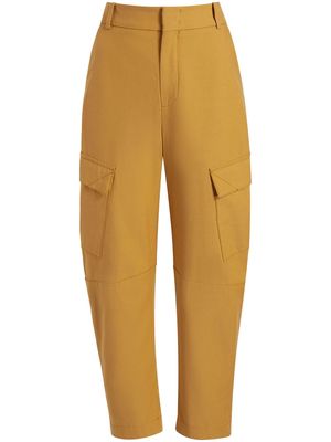 another tomorrow Curved cargo trousers - Yellow