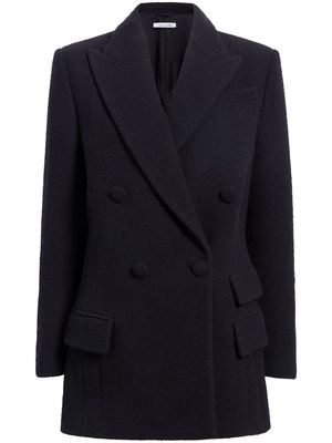 another tomorrow double-breasted bouclé blazer - Black
