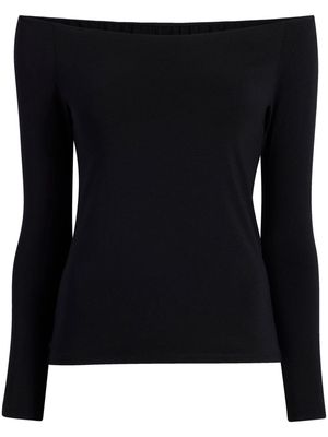another tomorrow Leotard boat-neck top - Black