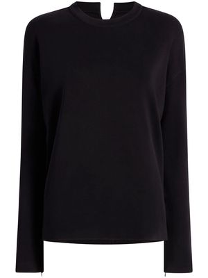 another tomorrow Luxe Seamed cotton T-shirt - Black