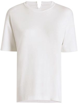 another tomorrow Luxe Seamed cotton T-shirt - White