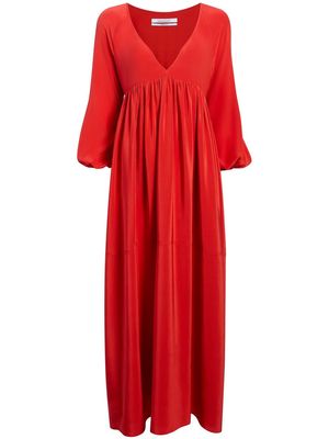another tomorrow pleated empire midi dress - Red