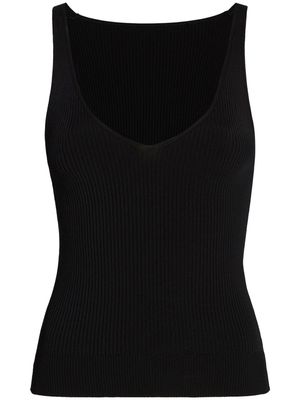 Another Tomorrow ribbed-knit tank top - Black