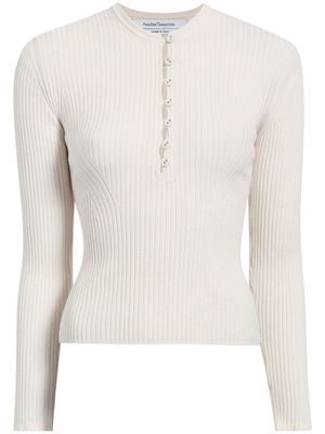 another tomorrow ribbed-knit wool jumper - Neutrals