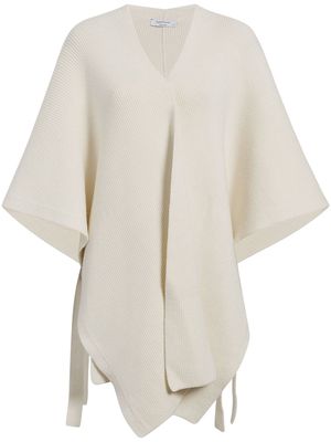another tomorrow ribbed-knit wool poncho - Neutrals