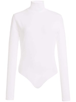 Another Tomorrow roll-neck long-sleeve bodysuit - White