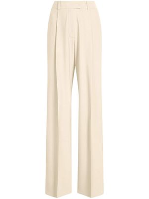 Another Tomorrow wide-leg tailored trousers - Neutrals