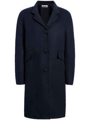 another tomorrow wool cocoon coat - Black