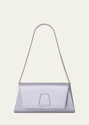 Anouk Mini Crystal Satin Clutch Bag