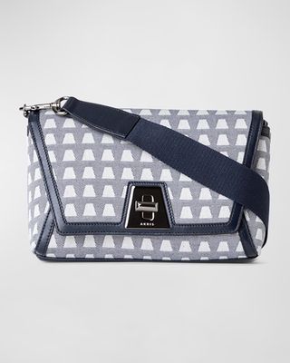 Anouk Small Grid Jacquard Shoulder Bag