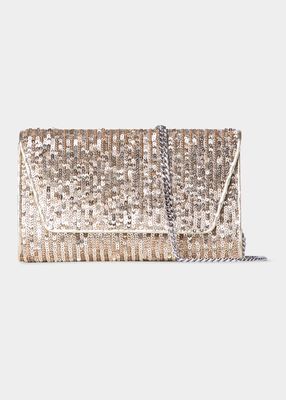Anouk Small Sequin Clutch Bag