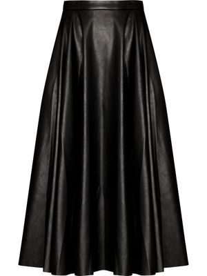 ANOUKI A-line faux-leather skirt - Black