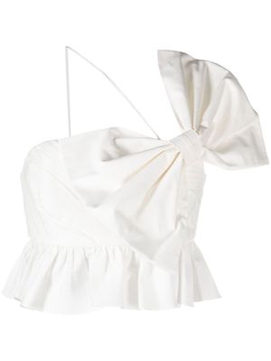 ANOUKI bow-detail sleeveless top - White