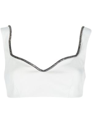 ANOUKI cropped fitted bustier - Green