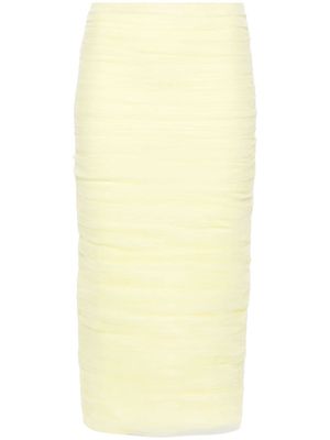 ANOUKI draped tulle pencil skirt - Yellow