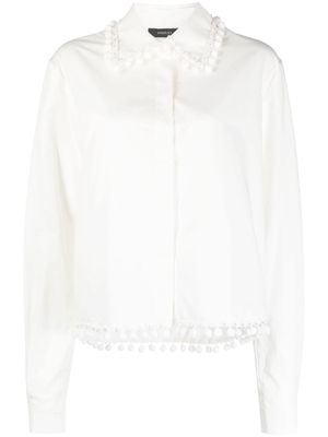ANOUKI embellished long-sleeve shirt - White