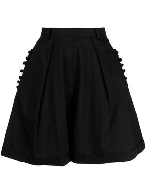 ANOUKI high-rise cotton shorts - Black