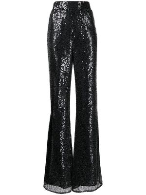 ANOUKI high-waisted sequin-embellished trousers - Black