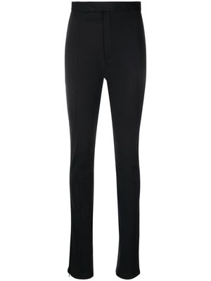 ANOUKI high-waisted slit-detail trousers - Black