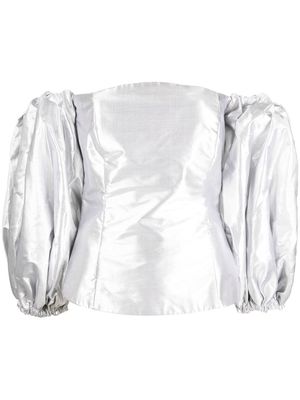 ANOUKI metallic off-shoulder blouse - Silver