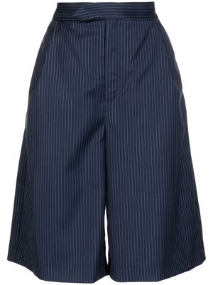 ANOUKI pinstripe wide-leg shorts - Blue
