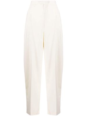 ANOUKI wool-blend wide-leg trousers - White