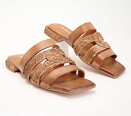 Antelope Leather Slide Sandals - Adalyn