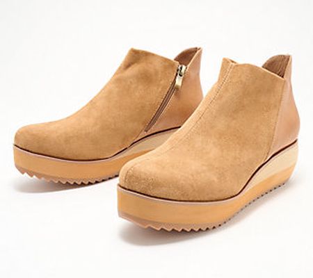Antelope Leather Wedge Ankle Boots - Jojo