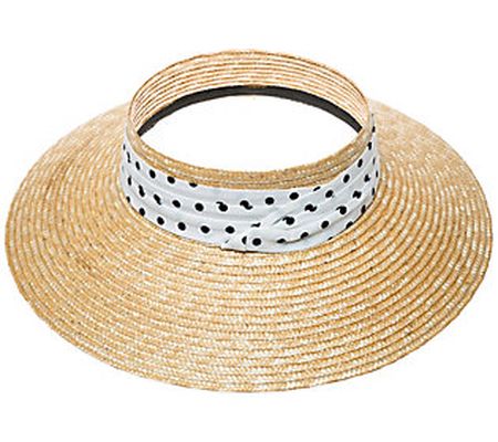 Anthony Maxwell White Polka Dot Open Crown Hat
