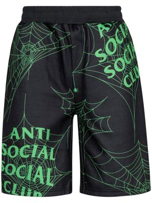 Anti Social Social Club Crawling In The Dark terry fleece shorts - Black