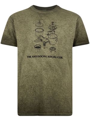 Anti Social Social Club Dying On The Gram "Sand Mineral Wash" T-shirt - Green