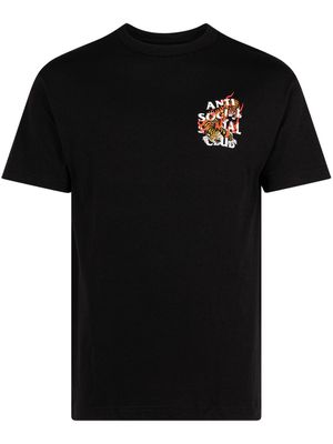Anti Social Social Club Tiger Blood-print "Weekly Drop" T-Shirt - Black