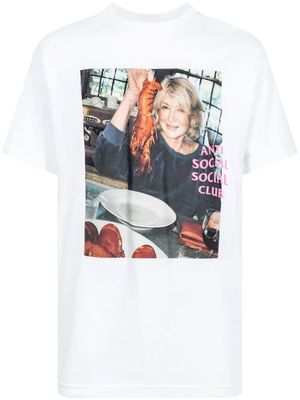 Anti Social Social Club x Martha Stewart graphic-print Lobster T-shirt - White