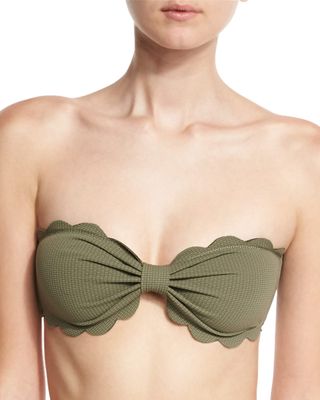 Antibes Scalloped Bandeau Swim Top