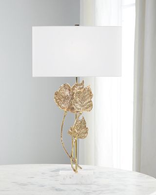 Antique Gold Leaf Table Lamp