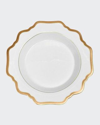 Antiqued White Soup Plate
