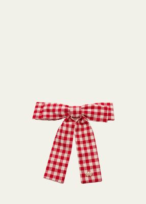 Antoinette Gingham Bow Barrette