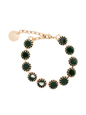Anton Heunis coin-pendant crystal-embellished bracelet - Green