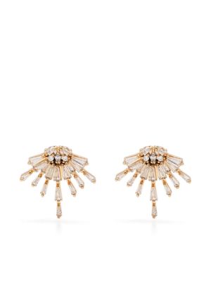 Anton Heunis crystal-embellished cluster-set earrings - Gold