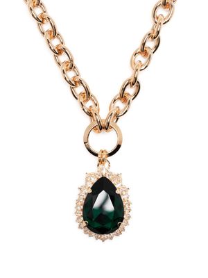 Anton Heunis gemstone-pendant chain necklace - Green