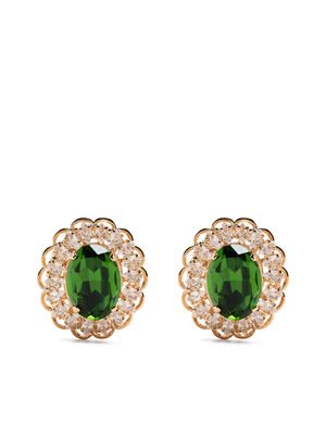 Anton Heunis gold-plated crystal earring - Green