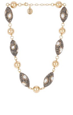 Anton Heunis Polymer Clay Beaded Necklace in Metallic Gold.
