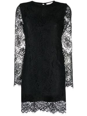 Antonelli Abiti lace-sleeves minidress - Black