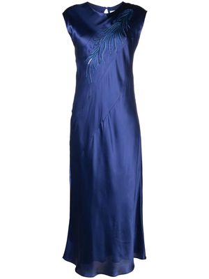 Antonelli Abiti sequin-embellished silk dress - Blue