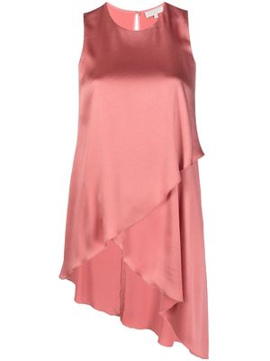 Antonelli asymmetric satin-finish blouse - Pink