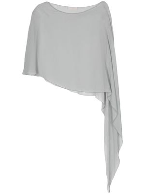 Antonelli asymmetric silk blouse - Grey