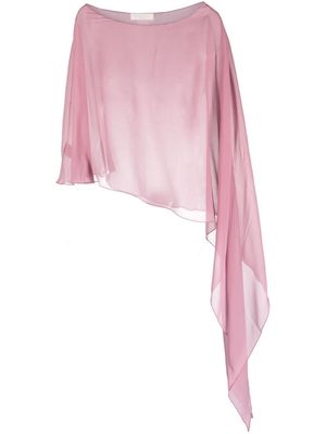 Antonelli asymmetric silk blouse - Pink