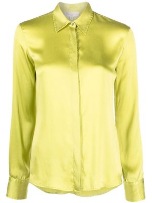 Antonelli button-up satin shirt - Green