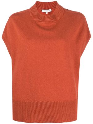 Antonelli cap-sleeve ribbed-knit top - Orange